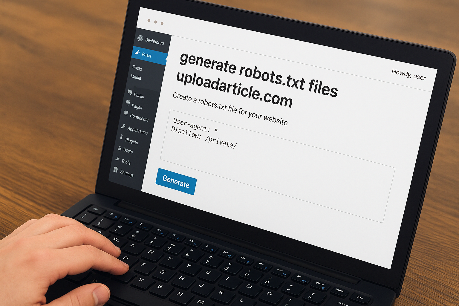 generate robots.txt files uploadarticle.com